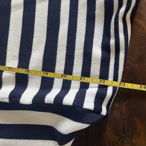 NWOT Cable & Guage Navy & White Striped Sweater - Picture 6 of 6